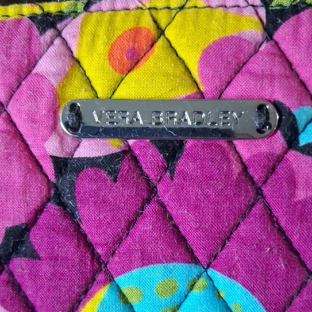 Vera Bradley Vibrant Floral Quilted  Make Up Clutch